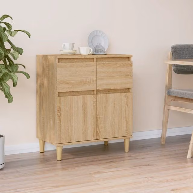 Berkfield Home Sonoma Oak Sideboard in Brown, W/D/H: 60 x 35 x 70 cm – 1
