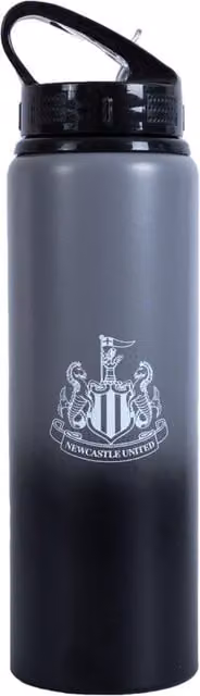 Newcastle United FC Crest Aluminium Water Bottle in Grey, 260 ml