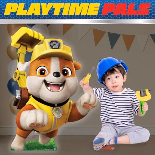 Star Cutouts Paw Patrol Rubble Lifesize Cardboard Cutout, Multicolour, Height: 131 cm – 2