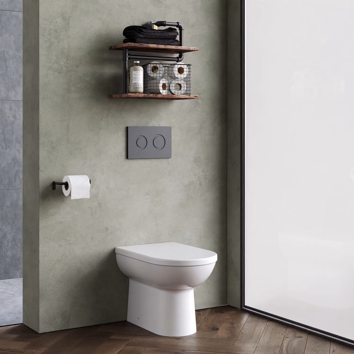 Balterley White Ceramic Round Back to Wall Toilet Pan W/D/H: 39.5 x 36 x 54 cm – 3