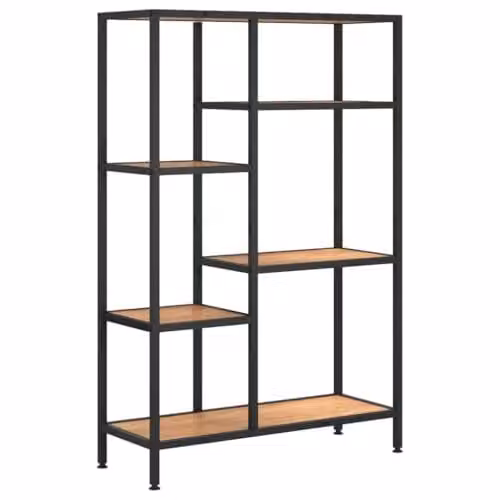 vidaXL Industrial Book Shelf in Black and Brown, W/D/H: 80 x 30 x 120 cm