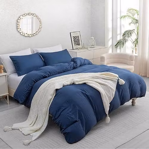 Pamposh King Size Microfibre Duvet Cover Set, 2 Pack, Blue, 180 x 200 cm – 2