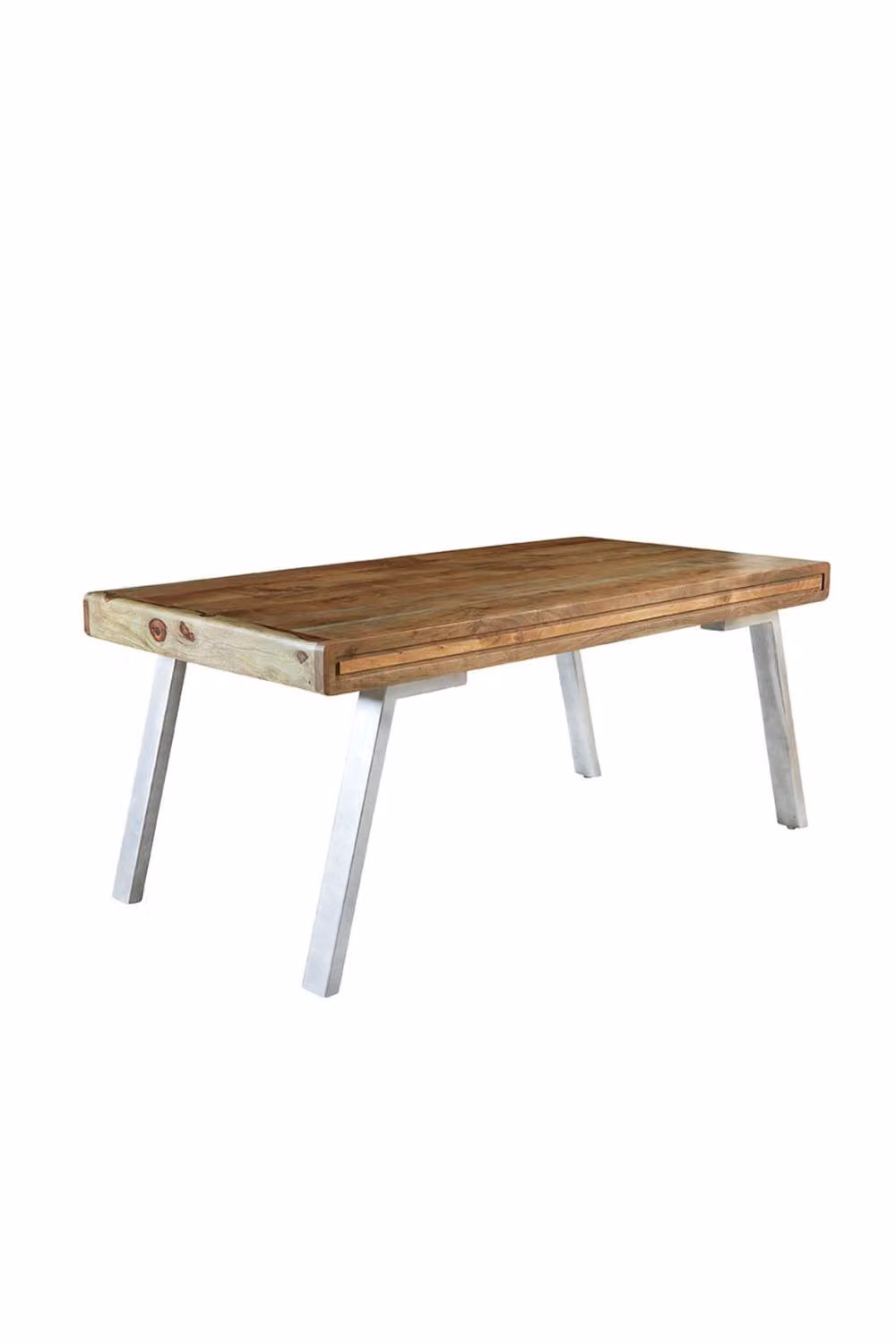 IH Design Auckley Industrial Rectangular Dining Table in Brown Wood and Metal, H 76 cm x W 90 cm x D 11 cm (Note: Dimensions provided in source data are inconsistent with standard furniture; however, based on the provided values: H 76 cm x W 90 cm x D 11  – 2