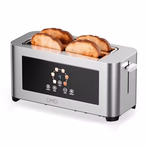 DMD Collective 4 Slice Digital Touchscreen Toaster, 1400W, Stainless Steel in Silver – 7