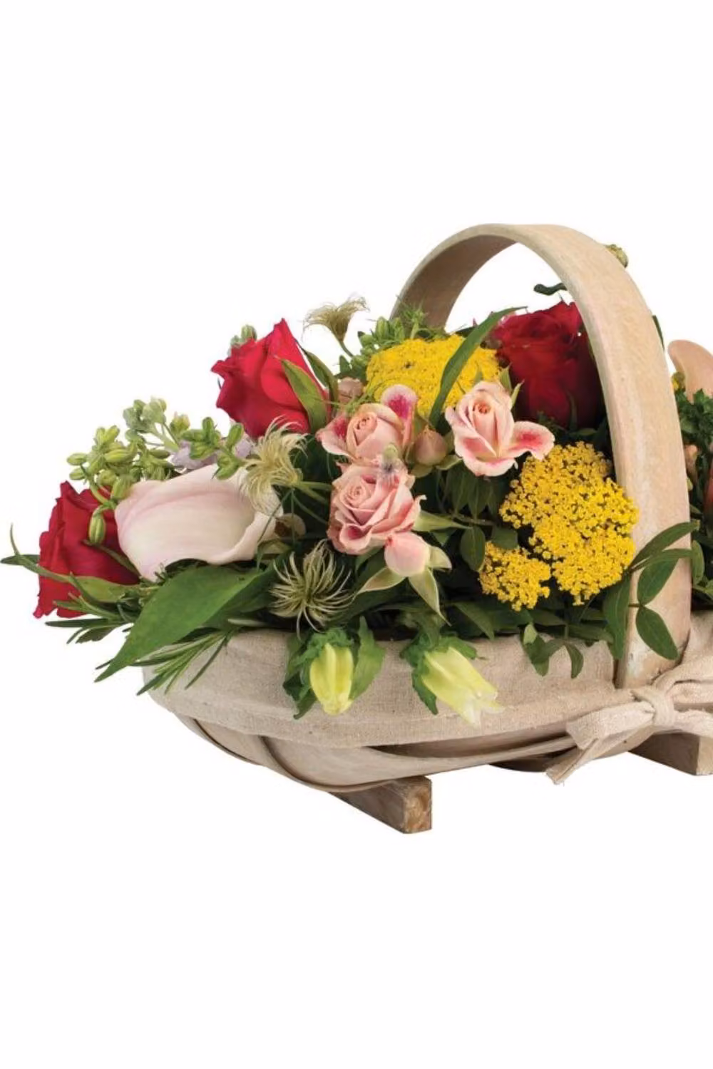 KDMD Softwood La Riviera Rustique Trug Basket with Handles in Brown – 2