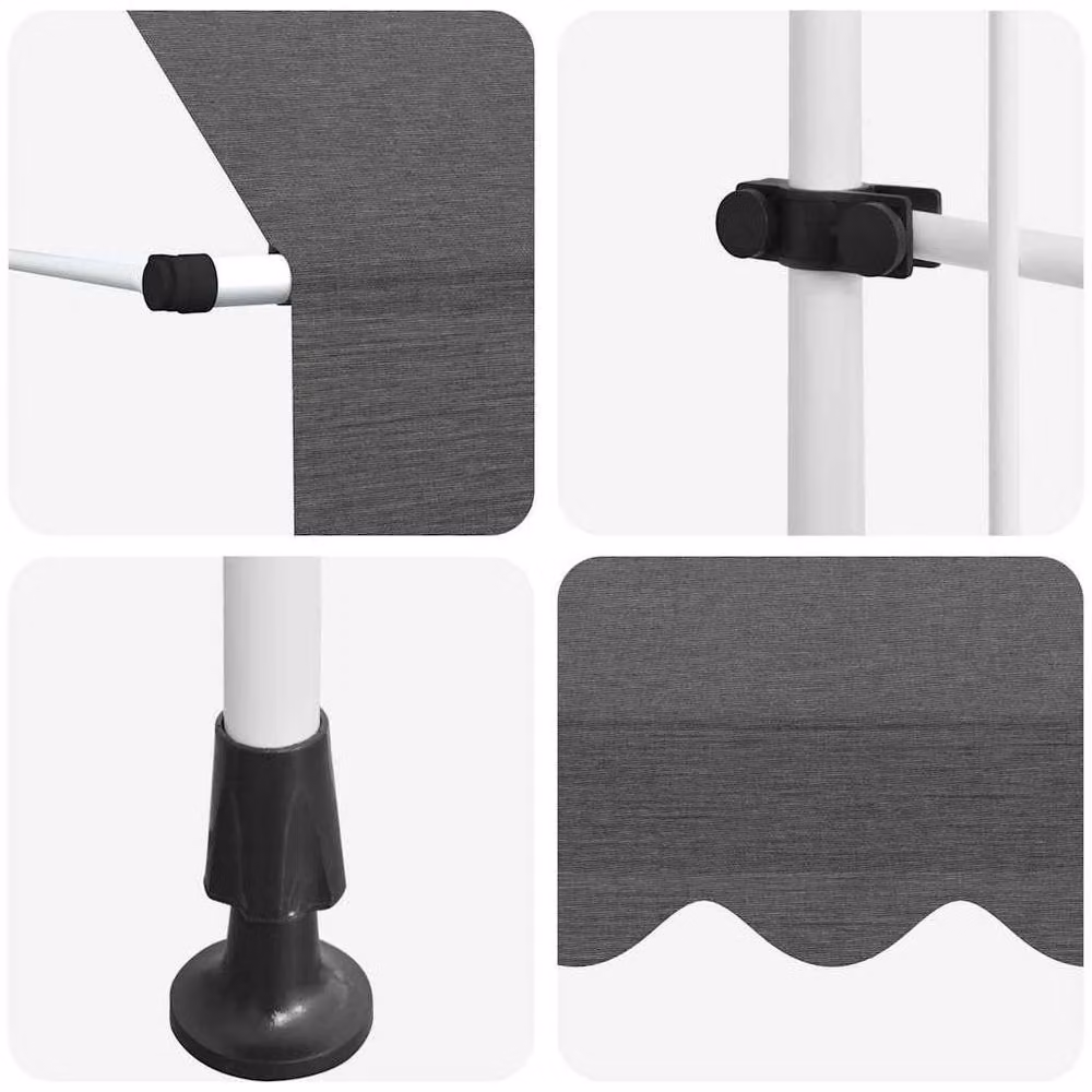 Berkfield Home Manual Retractable Awning in Anthracite, W/D/H: 200 x 100 x 120 cm – 4