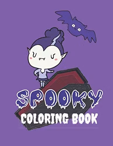 Spooky Halloween Coloring Book and Activity Workbook for Kids and Toddlers Ages 4-8
