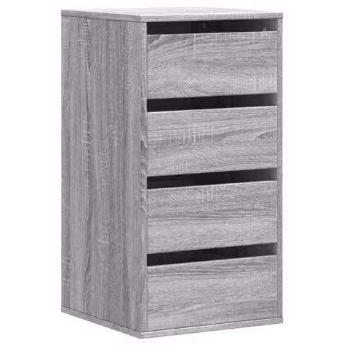 vidaXL Grey Sonoma Corner Chest of Drawers in Engineered Wood W/D/H: 40 x 41 x 76 cm