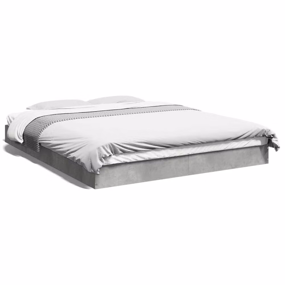 Berkfield Home Modern Bed Frame in Concrete Grey, W/D/H: 160 x 200 x 17 cm – 3