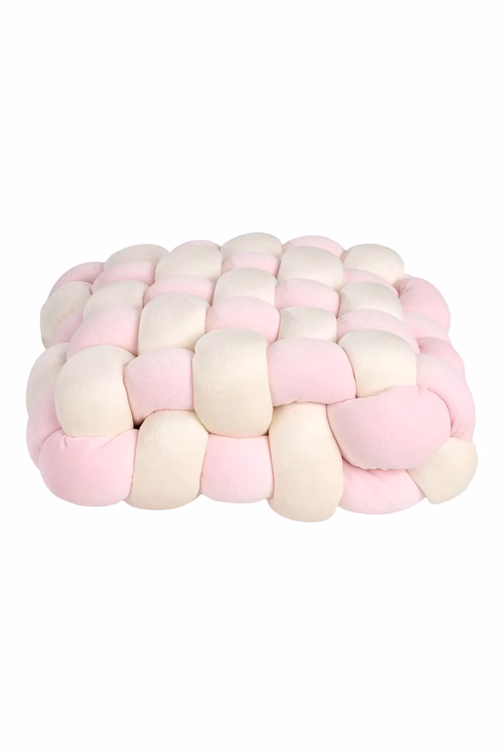 Living and Home Pink Plush Woven Square Cube Cushion – 2