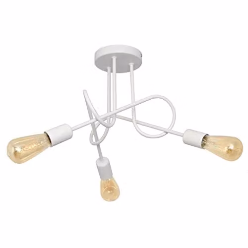 Netlighting Helam Oxford Multi Arm Semi Flush Ceiling Light in White, Diameter: 50 cm – 1