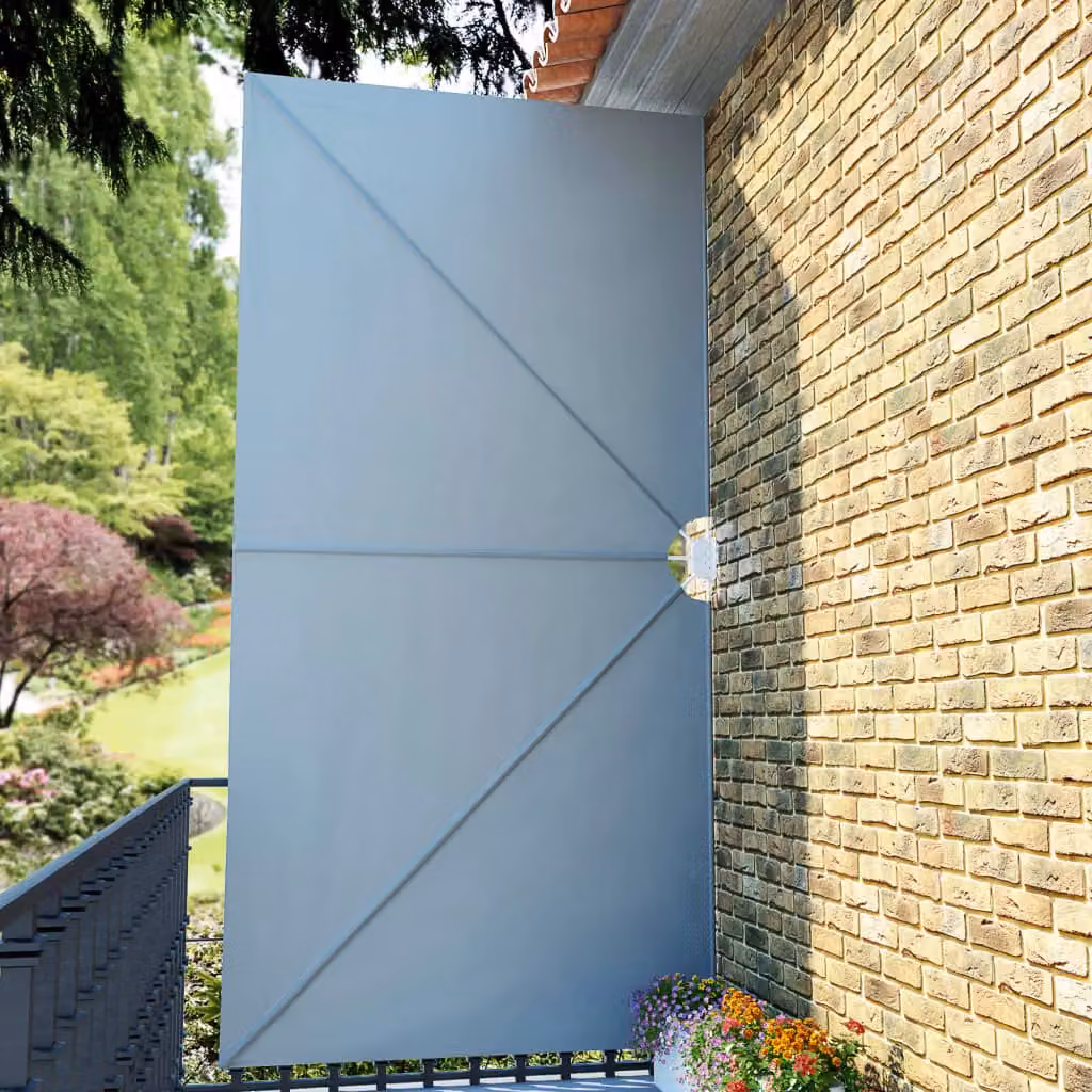 Berkfield Home Collapsible Terrace Side Awning in Grey, W/D/H: 400 x 200 x 200 cm – 3