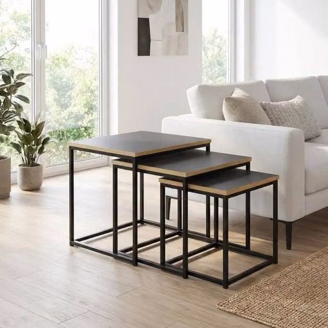 Garden Greatness Urban Square Nest of Tables in Brown