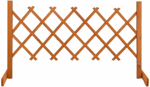 Berkfield Home Woven Orange Firwood Garden Trellis Fence, W: 120 cm, H: 60 cm