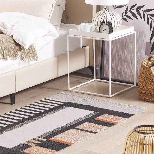 Wyld and Coco Multicolour Handwoven Cotton Rug, W: 80 cm, L: 150 cm – 1