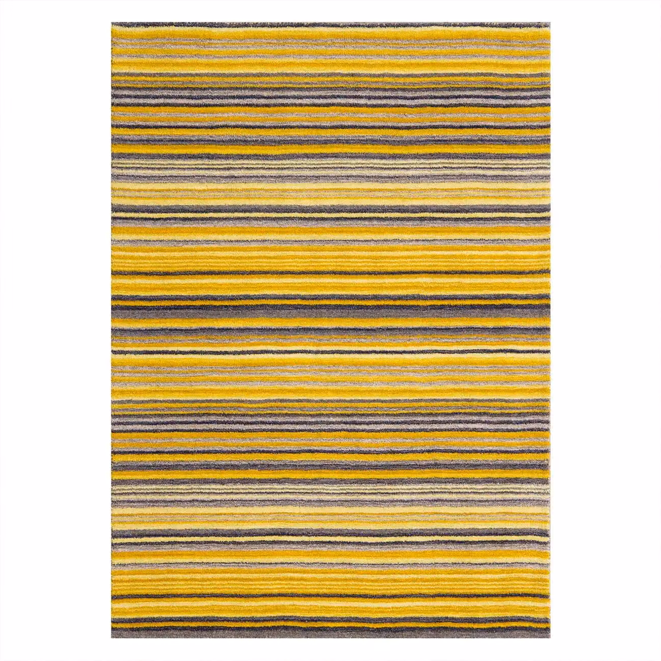 The Rug Shop UK Yellow Handmade Modern Striped Rectangular Area Rug W: 160 cm, L: 230 cm – 2