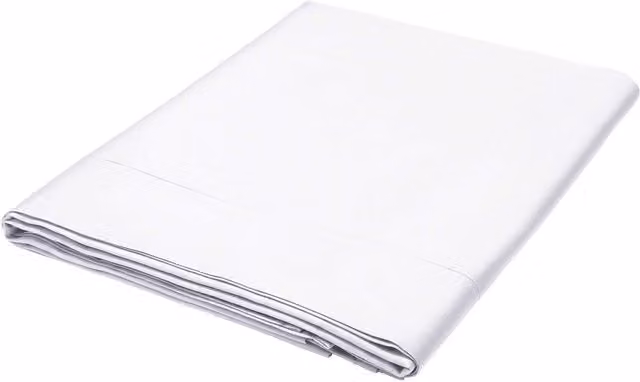 1951 Luxury 600 Thread Count Egyptian Cotton Flat Sheet, White, W/D/H: 180 x 200 cm – 1