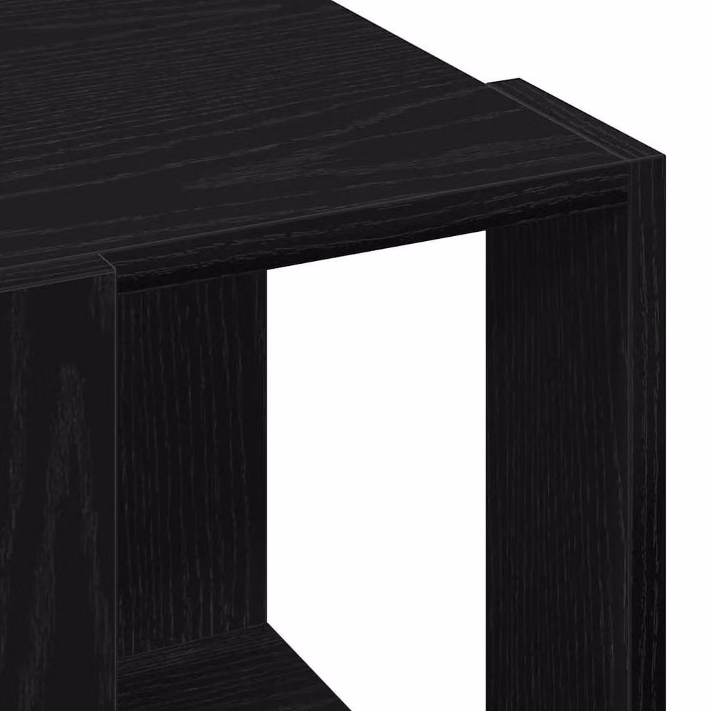 Berkfield Home Modern Square Coffee Table in Black Oak MDF, W/D/H: 32 x 32 x 30 cm – 5