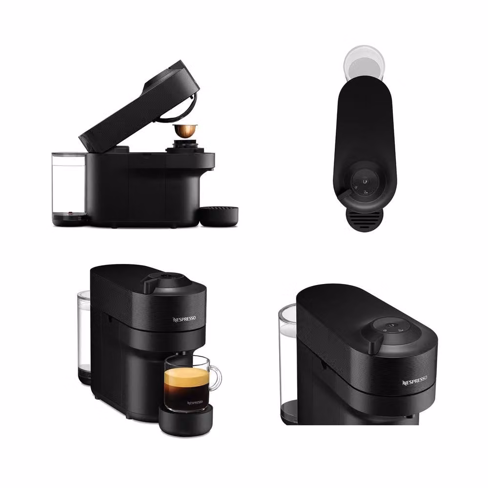 De'Longhi Nespresso Vertuo Pop Coffee Machine Bundle Pack in Black – 11