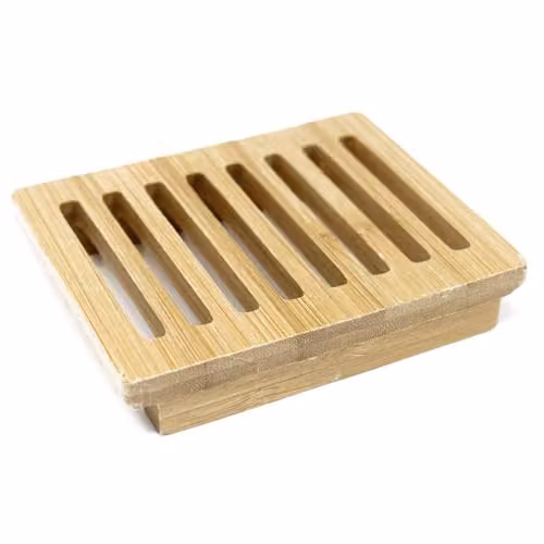 Ancient Wisdom Brown Hemu Wood Soap Dish with Drainage