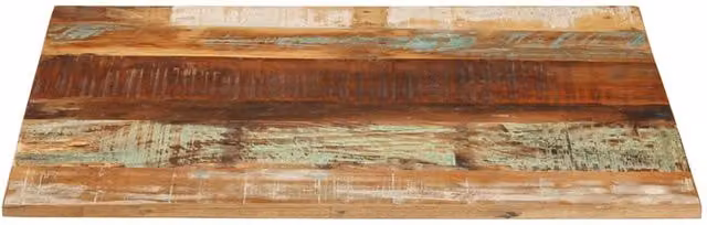 Berkfield Home Rectangular Table Top in Multicolour Solid Reclaimed Wood, W: 70 cm, D: 80 cm, H: 1.5 cm