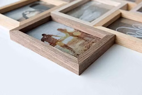 Nielsen Design Multi-Aperture Wooden Collage Photo Frame for 8 Pictures, Multicolour and Brown, with Glass Front – 2