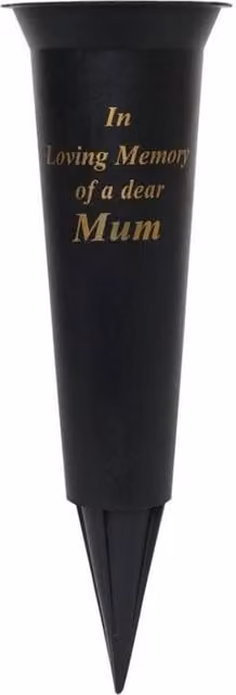 KDMD Black and Gold Plastic Grave Vases for Condolence, Pack of 5, Height: 23 cm