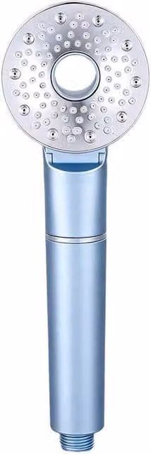 Living and Home Blue High Pressure Dual-Sided Handheld Shower Head with Anti-Limescale Filter and G1/2 Connection
