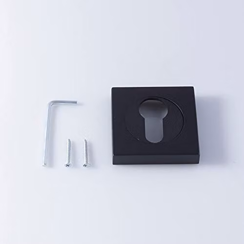 Loops Square Euro Profile Escutcheon Matt Black W/D/H: 5.2 x 5.2 x 5.2 cm – 4
