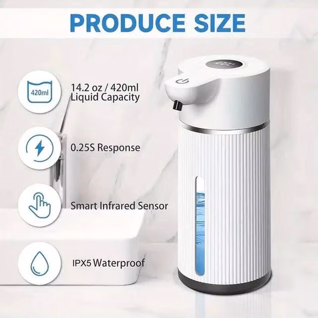 SPETLEK Electric Liquid Hand Soap Dispenser, White
