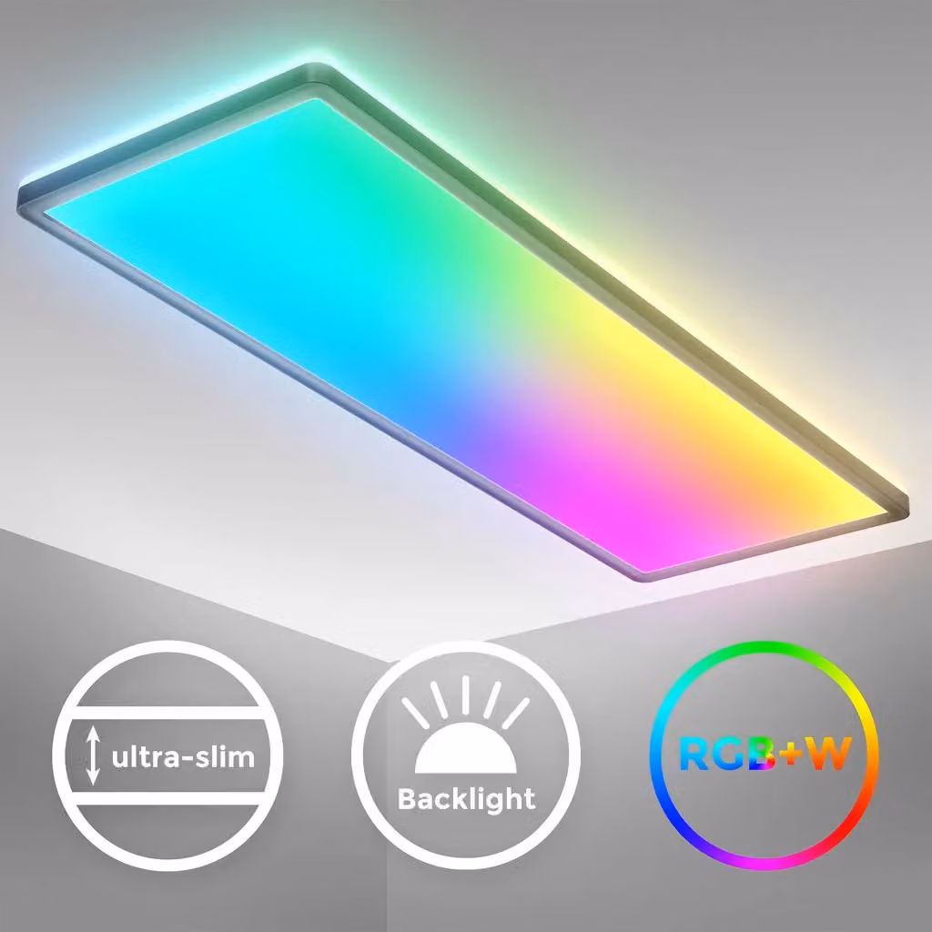 B.K.Licht Ultraslim 22W RGBW LED Backlight Panel, Black, Dimmable with Remote Control – 2
