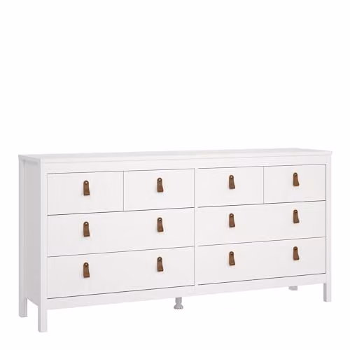 Furniture To Go Barcelona Double Dresser with 8 Drawers in White – 2