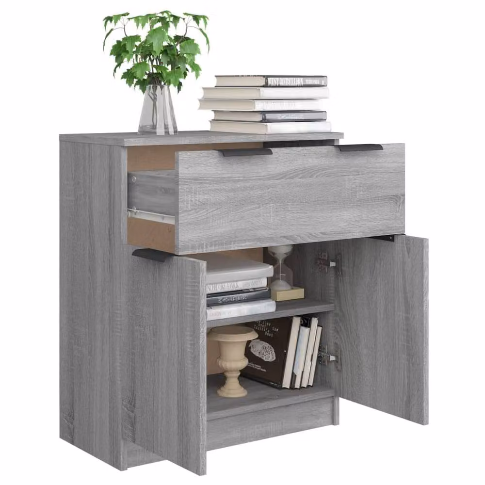 Berkfield Home Grey Sonoma Sideboard in Engineered Wood W/D/H: 60 x 30 x 70 cm – 2