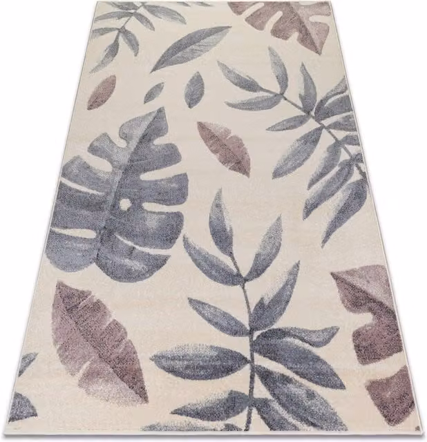 RugsX Heos Floral Yellow Rectangular Rug W: 160 cm, L: 220 cm