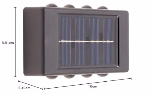 GardenKraft 2-Pack Solar Outdoor Wall Lights in Black with Warm White LEDs – 7