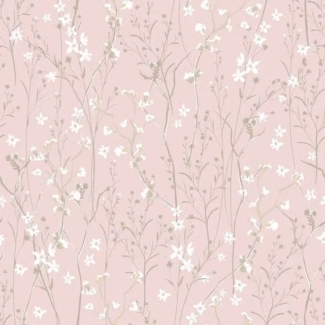 I Love Wallpaper Summer Meadow Pink Floral Botanical Wallpaper Roll