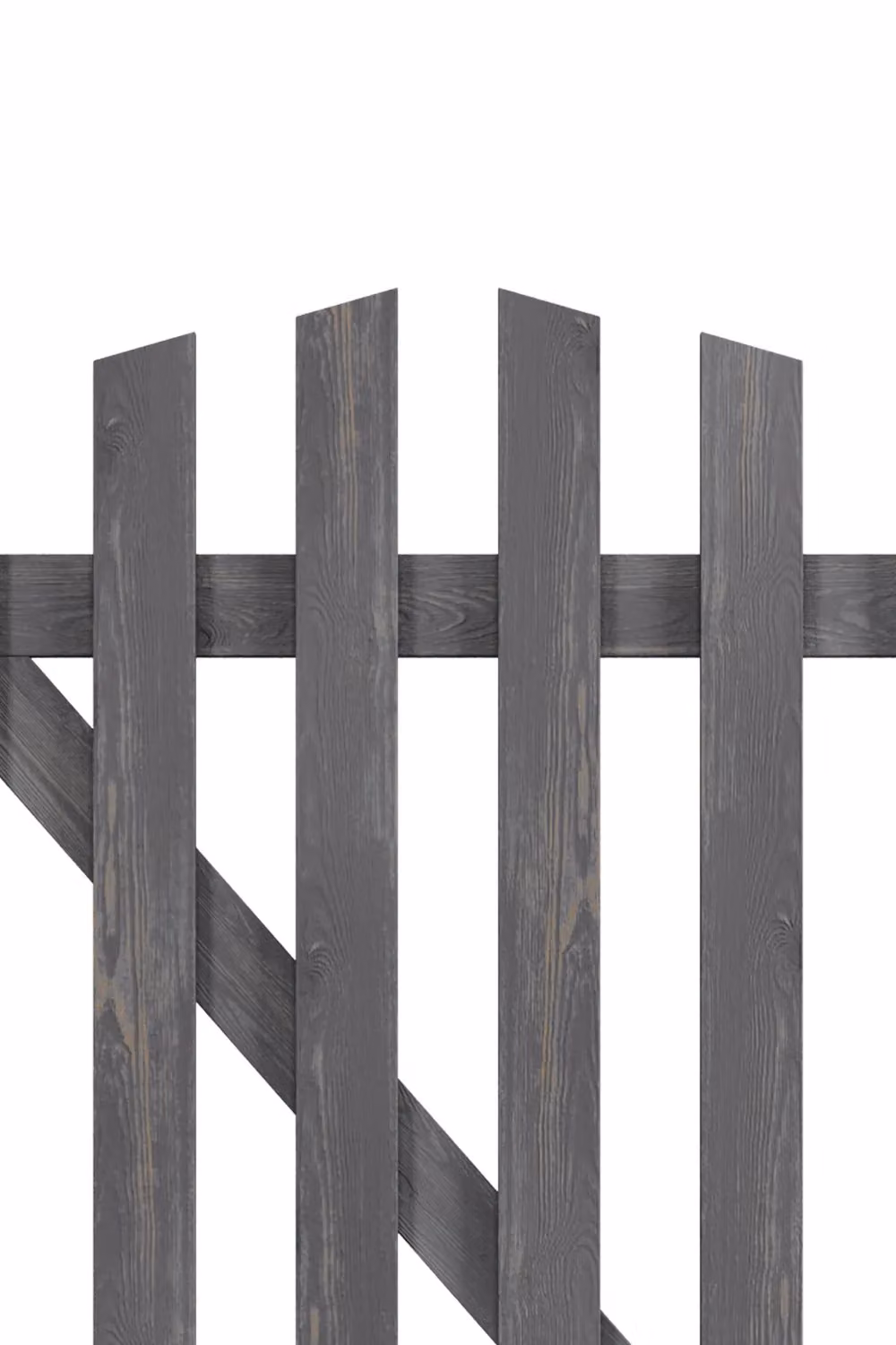 Living and Home Grey Arched Wooden Outdoor Garden Gate Fence Door, W: 76 cm, H: 120 cm – 4