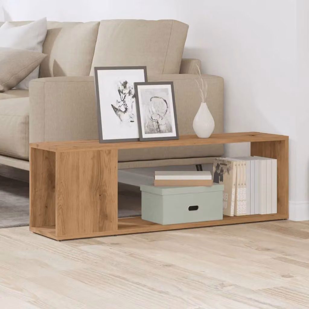Berkfield Home Artisan Oak TV Cabinet in Brown, W/D/H: 100 x 24 x 32 cm – 3