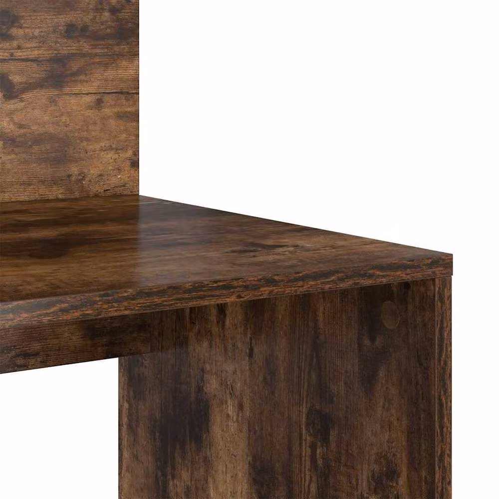 Berkfield Home Modern Writing Desk with Storage in Smoked Oak Brown, W/D/H: 90 x 48 x 101.5 cm – 6