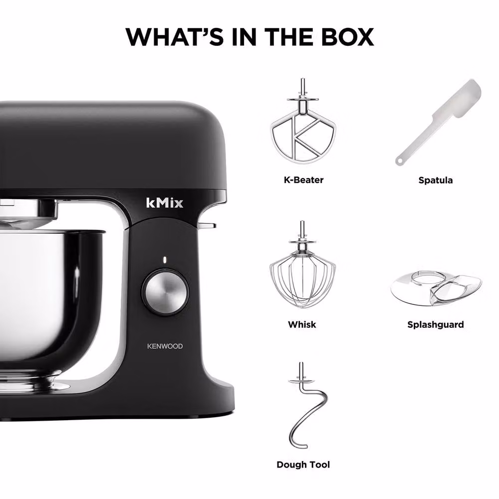 Kenwood Kmix Stand Mixer, 1000W, 5L, Black – 6