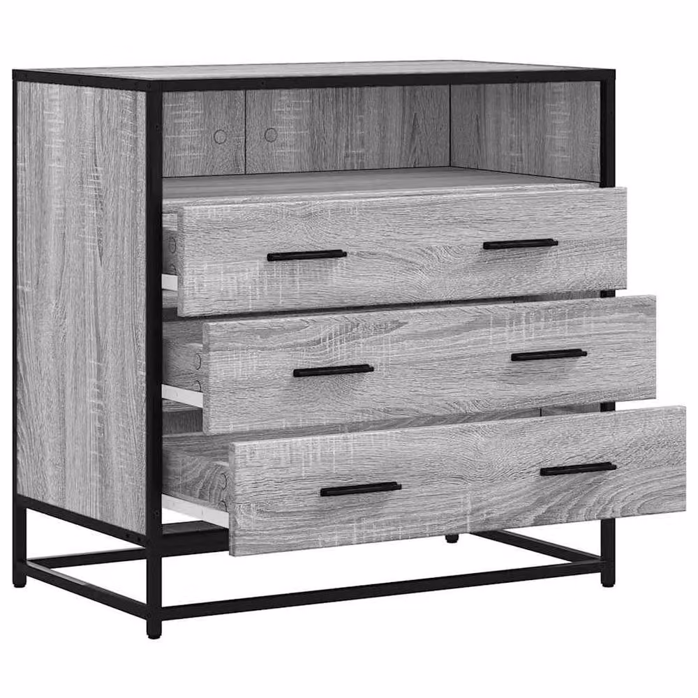 Berkfield Home Grey Sonoma Drawer Cabinet W/D/H: 70 x 41 x 70 cm – 4