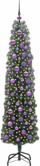 Berkfield Home Artificial Christmas Tree with 300 LEDs and Stand, Green, H 180 cm x W 48 cm x D 48 cm – 1