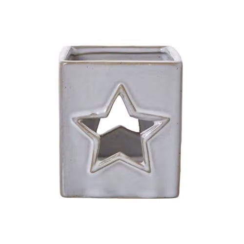 Hill Interiors White Ceramic Star Tea Light Holder