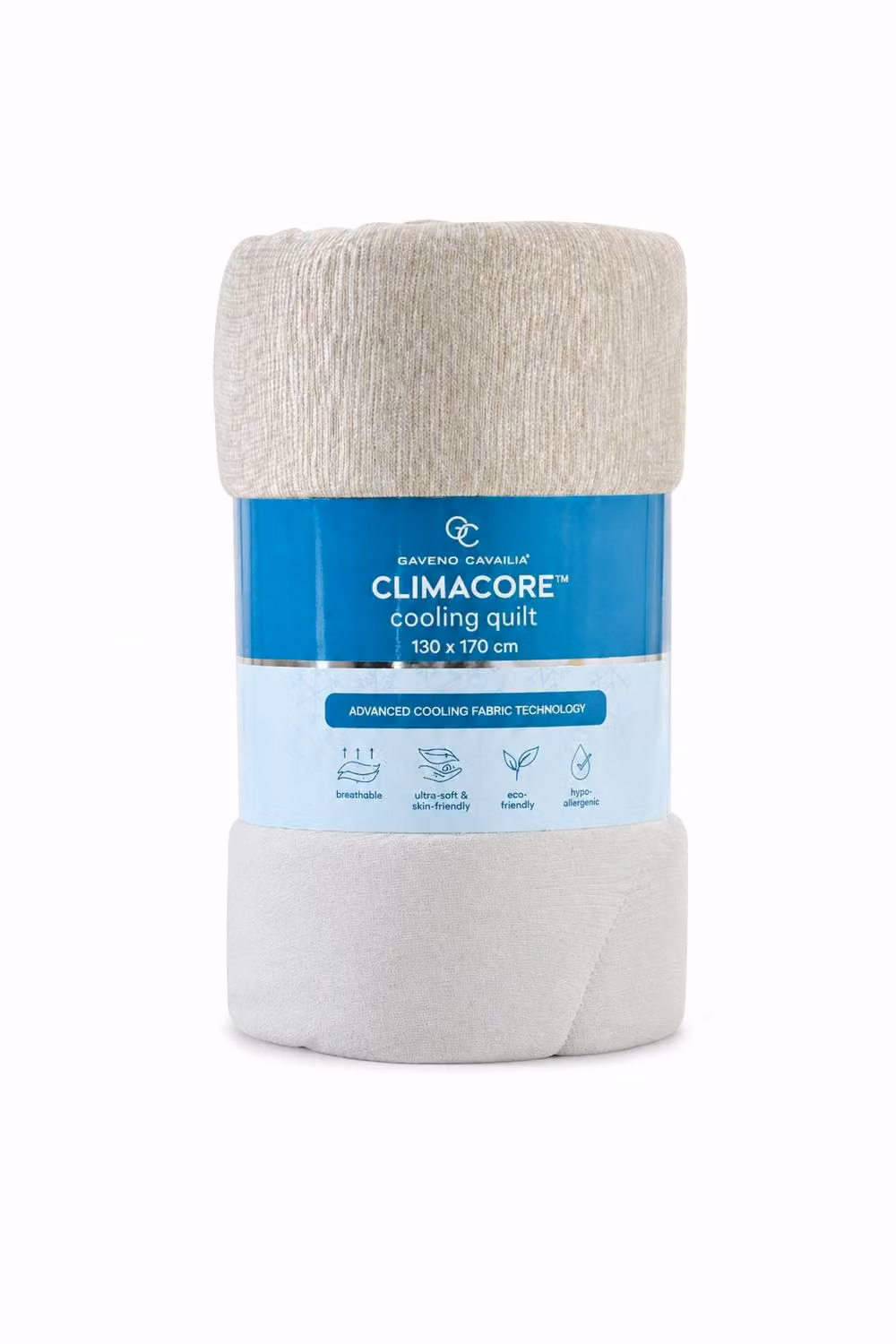 Dyzi Grey Cooling Summer Comforter, Breathable and Hypoallergenic, W: 150 cm, L: 200 cm – 2