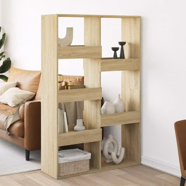 Berkfield Home Sonoma Oak Room Divider in Brown, W/D/H: 100 x 33 x 155.5 cm