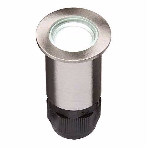 Netlighting 24V Small Stainless Steel Ground Recessed Fitting with 4 x White LED, IP67, Grey