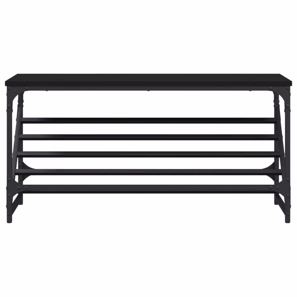 Berkfield Home Black Shoe Rack, W/D/H: 90 x 30 x 45 cm – 4