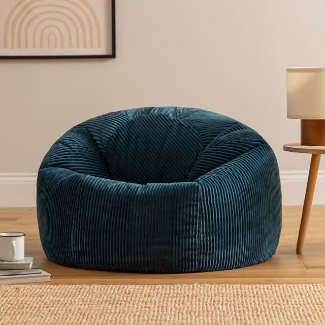ICON Classic Cord Bean Bag in Petrol Green – 1
