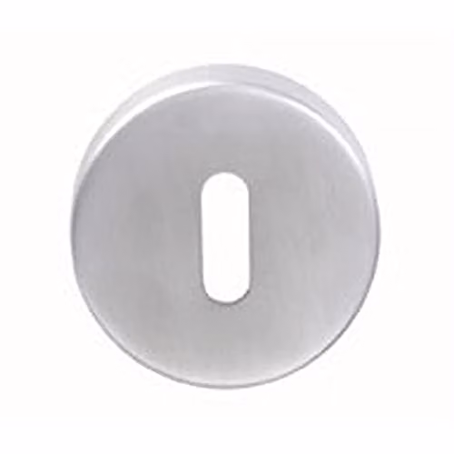 Loops 52mm Standard Lock Profile Open Escutcheon with Concealed Fix in Brushed Silver Stainless Steel Look