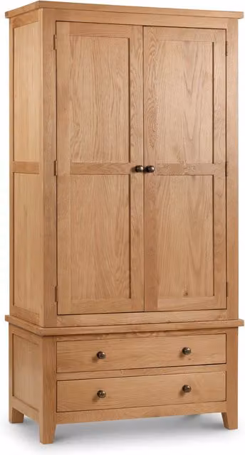 Julian Bowen Marlborough Combination Wardrobe in Brown Waxed Oak